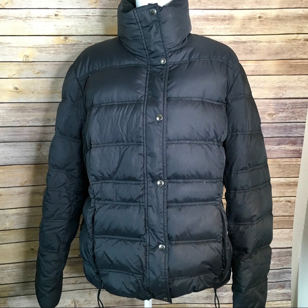 Lands End Black Down Puff Jacket